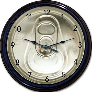 Beer Can Pop Top Pull Tab Wall Clock Beer Lager Bar Brew Pub Man Cave New 10" - Picture 1 of 1