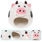Small Pet Hiding House Cow Shaped Hamster Cage Rat Hideout Houses