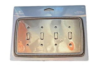 Quad 4 Gang Light Switch Cover Rope Wall Plate Venetian Bronze 126416 - Picture 1 of 6