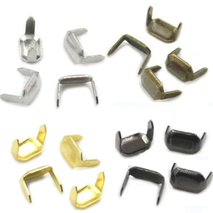 8mm Brass Staple Leather Belt Loop Fastener Holder Leather craft DIY connector K - Picture 1 of 6