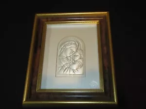 Sterling Silver Art by LEADER ARGENTI Made in Italy MADONNA with BABY JESUS 925 - Picture 1 of 10