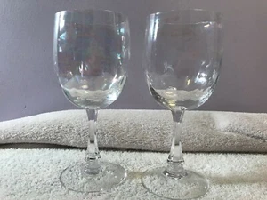 Fostoria set of 2 wine glasses optic OH2787 - Picture 1 of 7