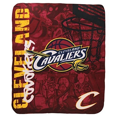NBA Cleveland Cavaliers Old Logo 50x60 Rolled Fleece Blanket Hard Knocks Design Cover