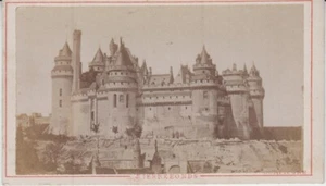 PHOTO CDV CHÂTEAU PIERREFONDS PAR ARTHUR DUPRÉ (vers 1880), COMPIÈGNE. - Picture 1 of 2