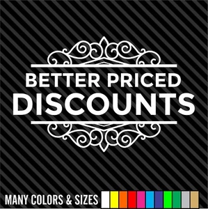 Better Priced Discounts Store Decal Sticker - Business Sign - Door Store Window - Picture 1 of 15