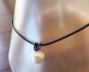 14,5 mm!! PERLA BLANCA MAR DEL SUR +IOLITA + COLGANTE ORO 18ct W + certificado disponible - Imagen 1 de 1