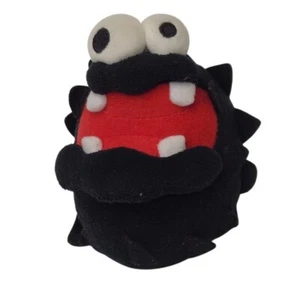 Super Mario Bros Black Fuzzy Stuffed Plush 4" Fuzzles Nintendo  - Picture 1 of 5