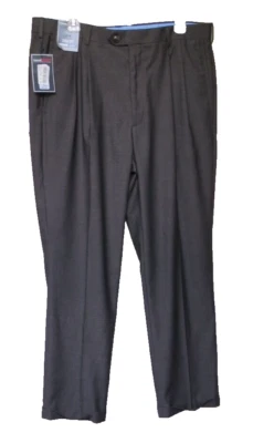 Roundtree & Yorke Travel Smart NEW Cuffed Dress Pants 39 x 30 Brown - Image 1 of 4