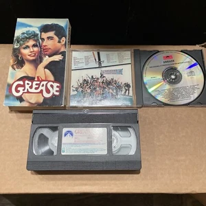 GREASE BUNDLE: VHS & CD Soundtrack - Picture 1 of 3