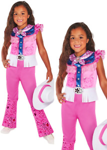 Costume Barbie Cowgirl sous licence officielle filles rose cow-boy robe de fantaisie