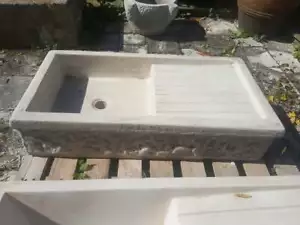 WASCHBECKEN - SPÜLE AUS MARMOR- UND BETONPULVER, KEIN STEIN, KEIN MARMOR - Bild 1 von 4