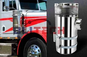 15" Inch Stainless Steel Air Cleaner vortox style straps mount Peterbilt 379 389 - Picture 1 of 7