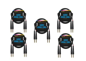 Klinkenkabel 6,3mm Mono 1,5m 2x auf 2x AC - 233 -150 Set 5 Stück Audio Kabel NEU - Afbeelding 1 van 2