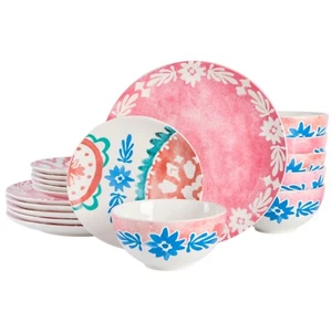 Spice by Tia Mowry Savory Saffron 18-Piece Dinnerware Set - Golden Red - Picture 1 of 5