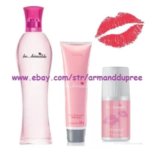 BE KISSABLE PERFUME-CREMA Y ROLL ON PARA DAMA DE AVON DIFICIL DE ENCONTRAR - Picture 1 of 5