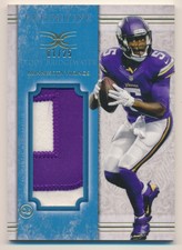 2015 Topps Definitive Collection Jumbo Patch Coll Blue #JPCTB Teddy Bridgewater