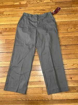 JM Collection Women's Bootcut Slacks Gray Chino Pants Size 14 Stretch NWT - Image 1 of 4
