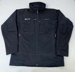 VTG Patagonia Light Smoke Flash Jacket Soft Shell Rain Black Men’s Size Large - Picture 1 of 11
