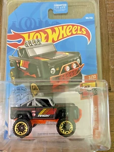 2019 Hot Wheels Treasure Hunt #186 HW Hot Trucks 7/10 CUSTOM FORD BRONCO Black - Picture 1 of 2