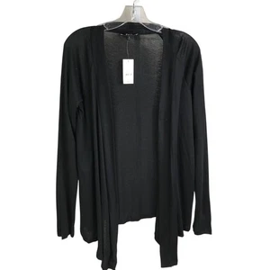 Express Cardigan Womens Small Black Cotton Long Sleeve Open Front Casual NWT - Picture 1 of 7