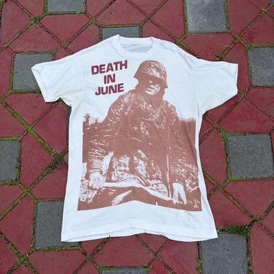 Camiseta De Colección Años 80 Death in June Original Puntada Única Current 93 Bobina Foto 1 de 4
