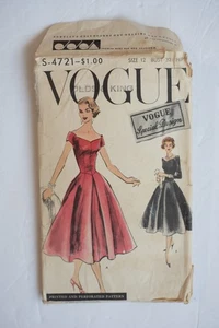 1950s Vintage Vogue Special Design S-4721 DRESS Size 12 Bust 32/Hip 34--Complete - Picture 1 of 2