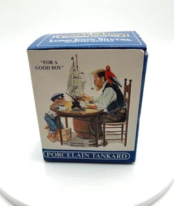 Vintage 1985 Long John Silver's Norman Rockwell Porcelain Tankard Mug New - Picture 1 of 12