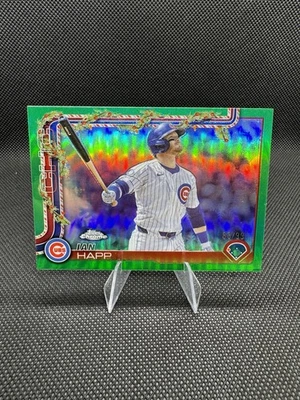 2025 Topps Holiday #HC-27 Ian Happ cromo refractor verde/99 Chicago Cubs  Foto 1 de 2
