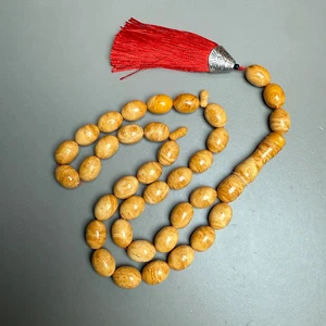 Cuentas de oración islámicas Tasbih Misbaha مسبحة ámbar amarillo 12x17 mm 68,8 g - Imagen 1 de 3