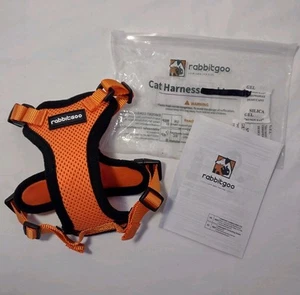 NEW Rabbitgoo Cat Harness No Leash XXS Orange Adjustable - Picture 1 of 5