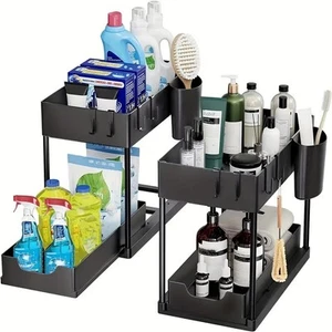 Organizer Rack, Armadio Scorrevole Cestino Cassetto, Portaoggetti Multiuso per2378 - Foto 1 di 6