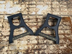 16.5” tall Black finish Cast Iron Coffee Table Bench legs Industrial - Picture 1 of 6