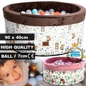Piscina grande palla per bambini dorata 90x40 cm con 250 palline - Alta qualità - Foto 1 di 15