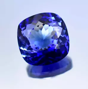 34.40 Ct Natural Royal Blue Sapphire Cushion FL Certified Stunning Gemstone - Picture 1 of 6