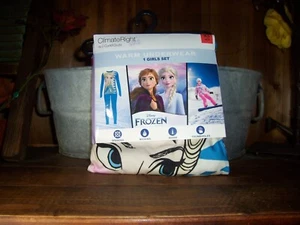 CLIMATE RIGHT GIRLS FROZENTHEME UNDERWEAR SET SIZE XS 4-5 BLUE WARM THERMAL NEW - Picture 1 of 1