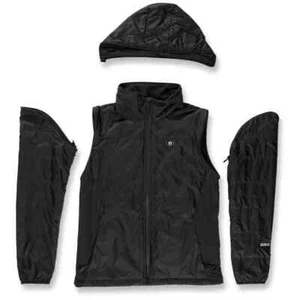 Volcom Utility Puff convertible jacket vest XS black hood water repellent men XS - Picture 1 of 15