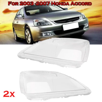 2x Tapa transparente de faros delanteros para Honda Accord 2003-2007 Foto 1 de 4