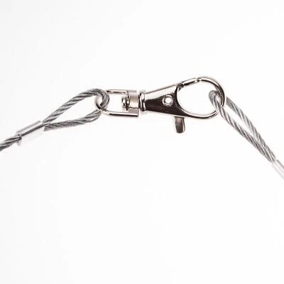 PYXEL STUDIO Cavo di sicurezza in acciaio inox corda metallica resistente clip a sgancio rapido illuminazione Regno Unito