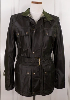 CHAQUETA MUJER BELSTAFF ROADMASTER ETIQUETA DORADA VERDE MILITAR NUEVA CON ETIQUETAS Talla 42 (US S) Foto 1 de 4