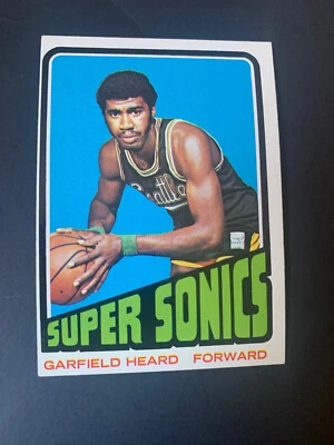 1972-73 Topps Basketball #98 Garfield Heard EX+ Rookie Super Sonics Oklahoma - Image 1 of 2