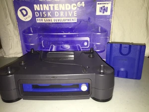Nintendo 64DD Disk Drive For Game Development With Blue ProtoType Game - Picture 1 of 12