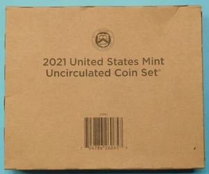 2021 US Mint Uncirculated Coin Set sealed package Unopened Denver & Philadelphia - Foto 1 di 3