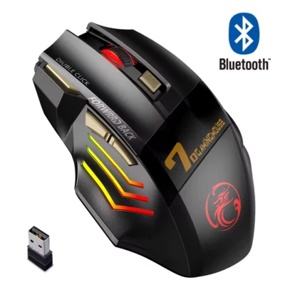 Souris Bluetooth Rechargeable sans fil PC Gamer Mause 5500 DPI pour ordinateur - Photo 1/4