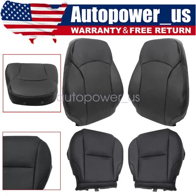 Driver Passenger Bottom Top Leather Seat Cover Black For 2006-2013 Lexus IS350 Foto 1 de 4