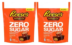 2 x Reese's Peanut Butter Cups Miniatures - Sugar Free 5 oz - Picture 1 of 3