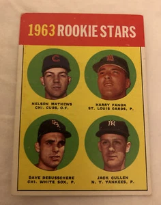 1963 Topps #54 DAVE DeBUSSCHERE "1963 ROOKIE STARS/ROOKIE CARD" Chi. White Sox - Picture 1 of 2