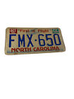 Vintage 1988 north carolina license plate FMX-650