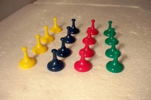 1972 Sorry Board Game Replacement Set of 16 Pawns Movers Parker Brothers - Picture 1 of 3