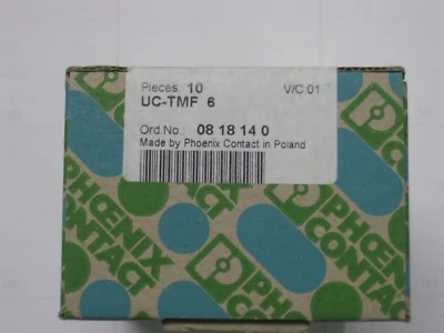0818140 UC-TMF6 NEW Phoenix contact terminal block marker labels box of 10 cards - Image 1 of 3