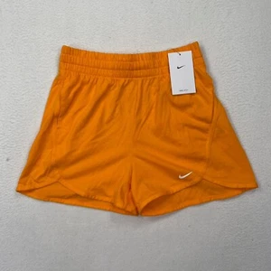 NIke Youth Girls Breezy High Waisted Shorts Size L Orange DX4965 Dri-Fit Jersey - Picture 1 of 9